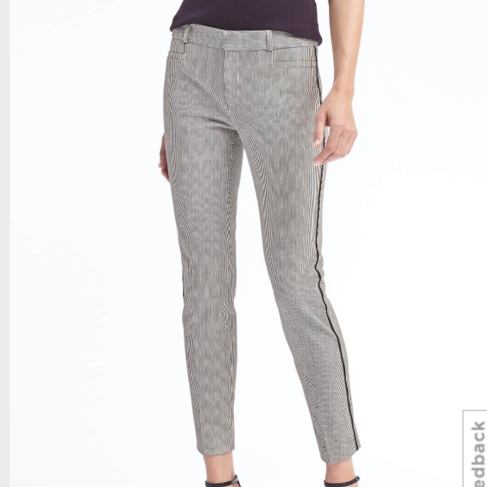 Banana Republic Striped 7/8 Dress Sloan Pants sz 6
